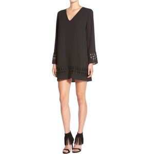 ASTR Black Crochet Shift Mini Dress size Medium